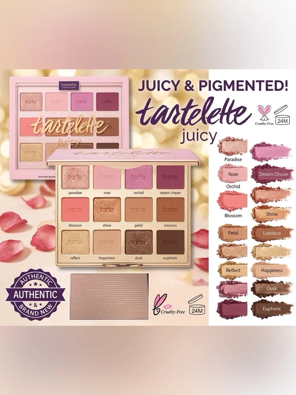 Tarde Tarlelette Juicy Amazonian day Palette-12 Shades NWT